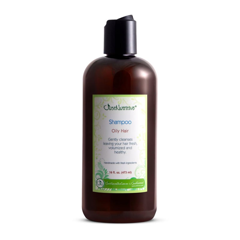 Just Nutritive Oily Hair Shampoo | Control Oily and Greasy Residue | Greasy Hair Shampoo for Men and Woman | Natural Deep Cleanser for all Hair Types 16 Fl Oz - Image 1
