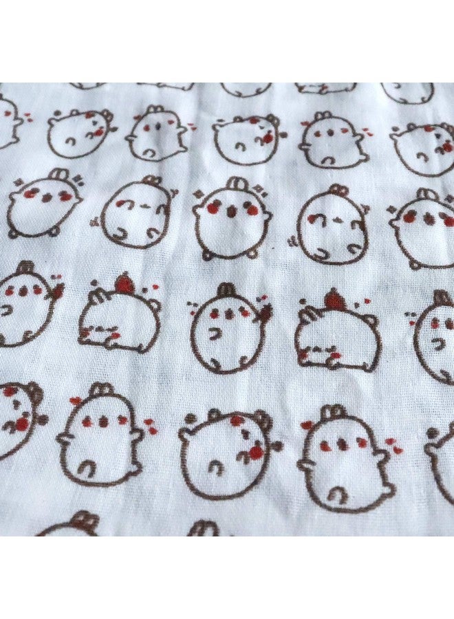 Dolphers Organic Cotton Baby Muslin Swaddle (Multicolour, 100X100 Cm) - Pack Of 3 - Image 5