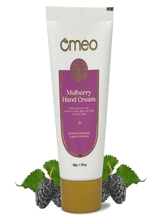 Omeo Mulberry Hand Cream 50g for Intense Hydration & Moisturized Skin with Coconut Oil, Shea Butter & Aloe Vera, Rose Water & Mulberry Extract | For Dry & Rough Hand, Cruelty Free | Women & Men - Image 1