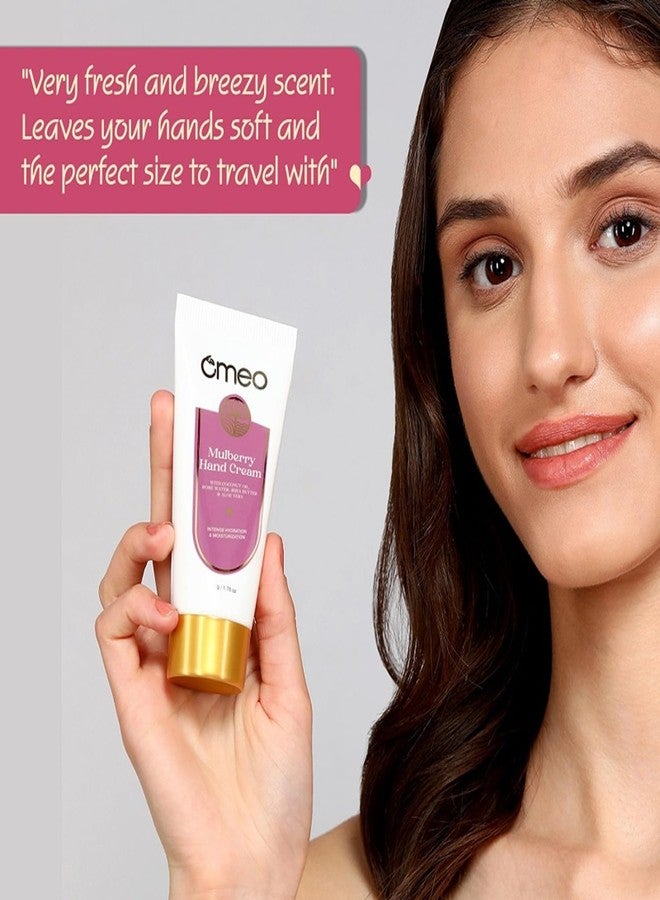Omeo Mulberry Hand Cream 50g for Intense Hydration & Moisturized Skin with Coconut Oil, Shea Butter & Aloe Vera, Rose Water & Mulberry Extract | For Dry & Rough Hand, Cruelty Free | Women & Men - Image 3