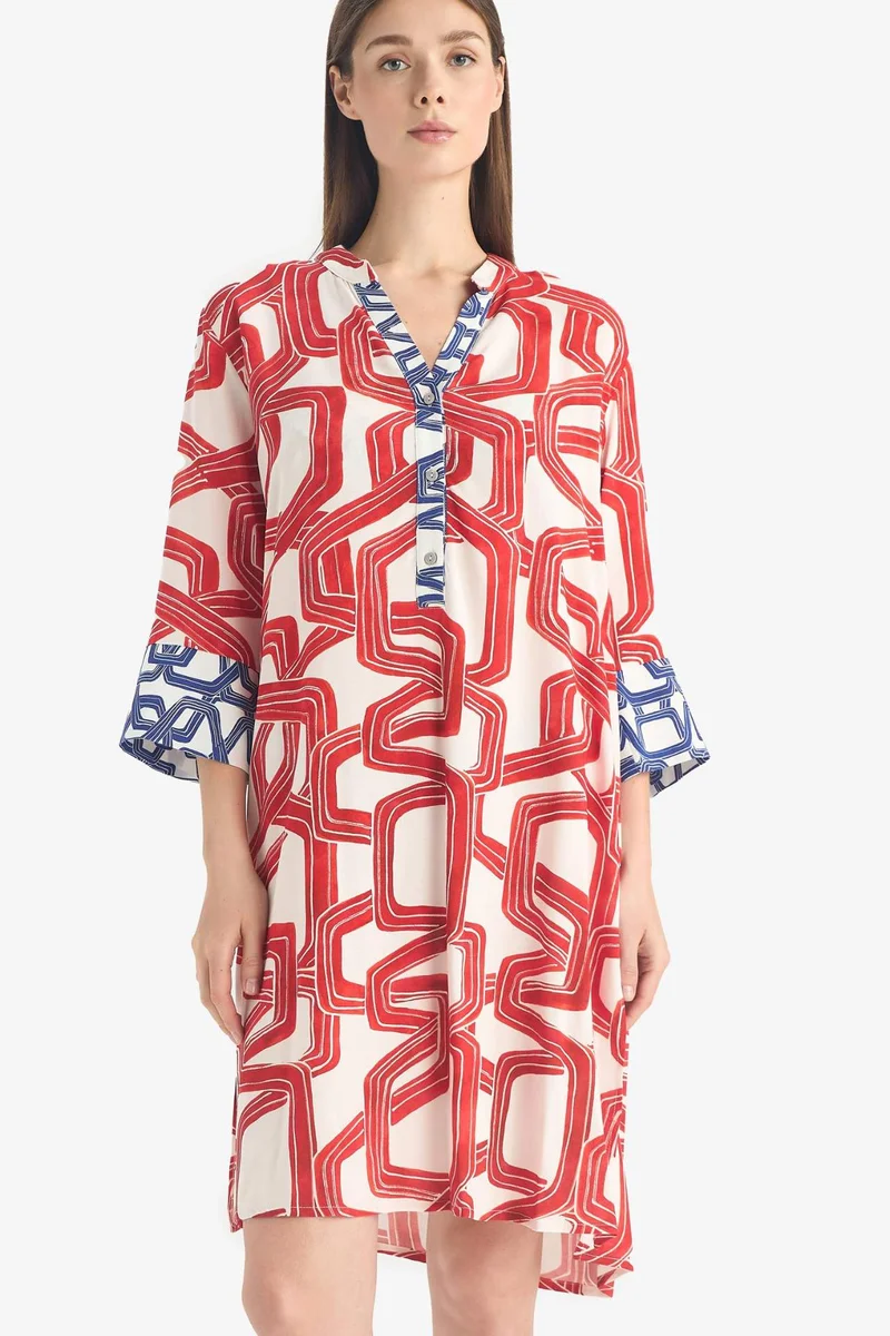 ديفاكتو Fall in Love Regular Fit Patterned Beach Wear
