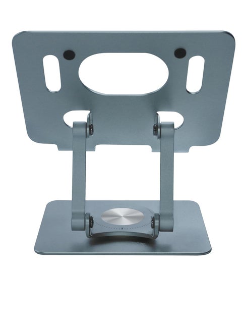 DCAF Adjustable Foldable Laptop Stand, 360 Degree Rotating Desktop Computer Tablet iPad Ergonomic Aluminum Elevated Table for 5-12 Inch Mobile Phone Screen, Grey...