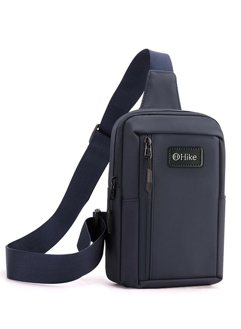 هايك Hike Unisex Cross Body Chest Bag Synthetic Water-Resistant Scratch Resistant Small Shoulder Sling Bag for Business Travel Outdoor Shopping, HK9004-BLUE