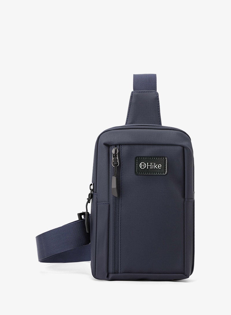 Hike Unisex Cross Body Chest Bag Synthetic Water-Resistant Scratch Resistant Small Shoulder Sling Bag for Business Travel Outdoor Shopping, HK9004-BLUE - Image 1
