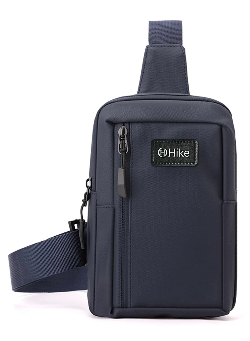 Hike Unisex Cross Body Chest Bag Synthetic Water-Resistant Scratch Resistant Small Shoulder Sling Bag for Business Travel Outdoor Shopping, HK9004, Blue