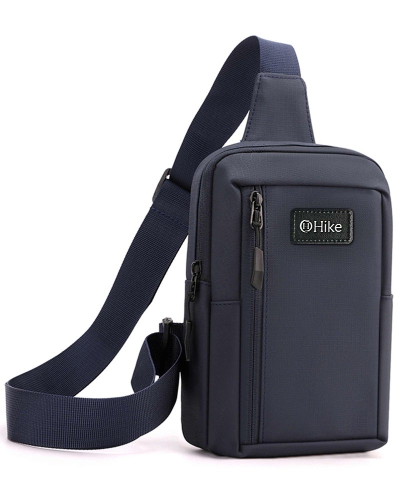 هايك Hike Unisex Cross Body Chest Bag Synthetic Water-Resistant Scratch Resistant Small Shoulder Sling Bag for Business Travel Outdoor Shopping, HK9004-BLUE - Image 3