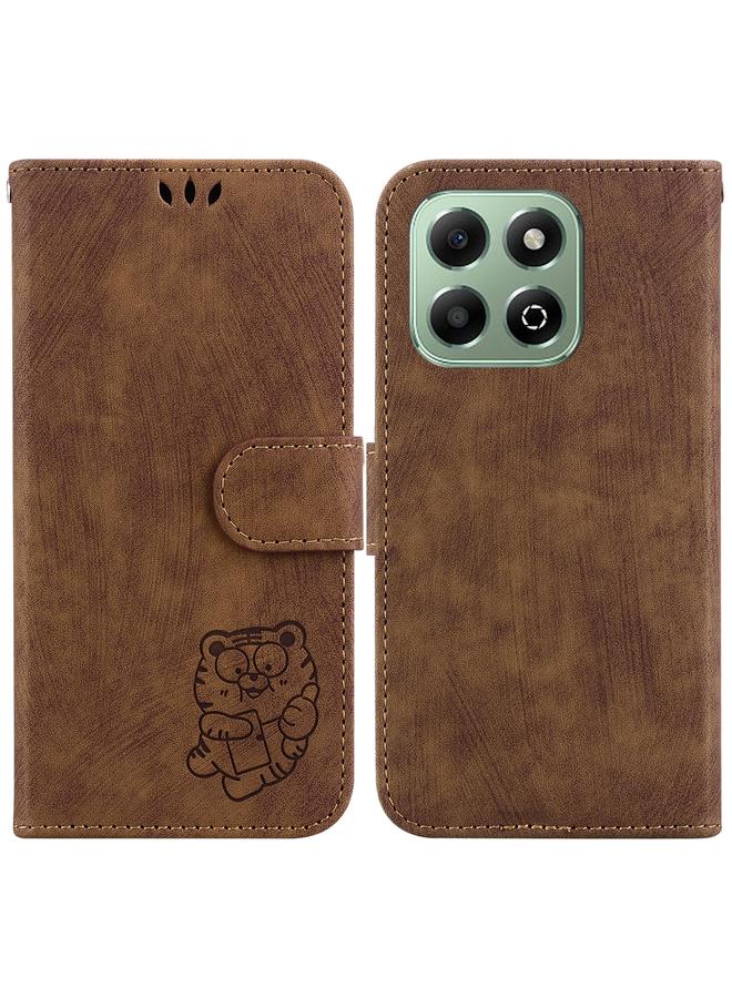 اس-توب جراب هاتف Honor X6b من الجلد المنقوش بنقشة نمر صغير - Image 1