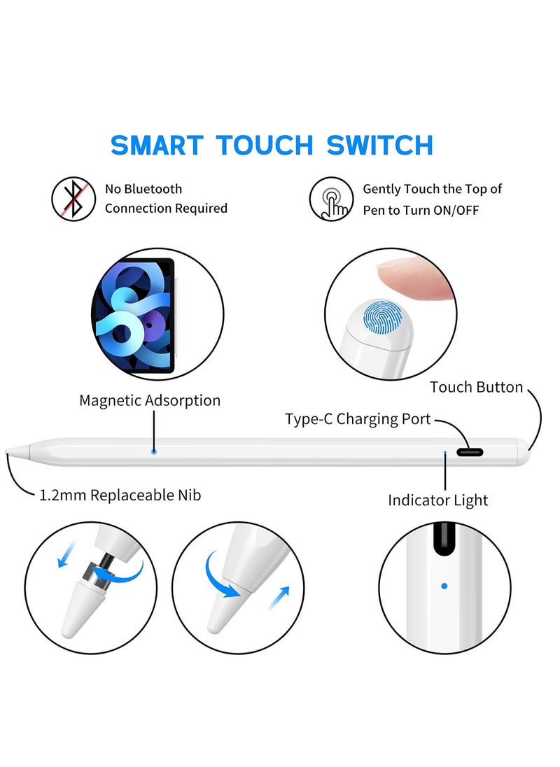 Generic - NTHJOYS Stylus Pens for Touch Screens, Active Stylus Pen for iOS/Android with Magnetic Design Fine Point Stylist Pencil Compatible with Apple iPad/Pro/Air/Mini/iPhone/Tablets Writing & Drawing - Image 1