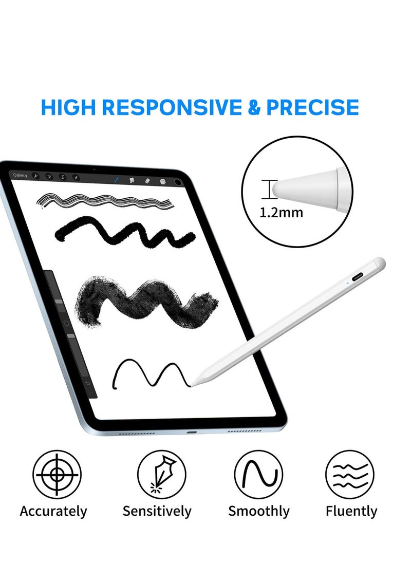 Generic - NTHJOYS Stylus Pens for Touch Screens, Active Stylus Pen for iOS/Android with Magnetic Design Fine Point Stylist Pencil Compatible with Apple iPad/Pro/Air/Mini/iPhone/Tablets Writing & Drawing - Image 1