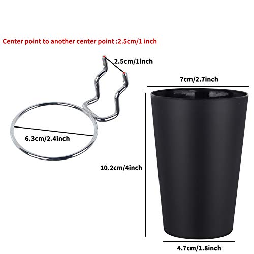 Kuhome 6 Set Ring Style Pegboard Hooks with Pegboard Cups, Black, Stainless Steel & Plastic, Ideal for Craft Room, Work Bench, Garage - Image 2