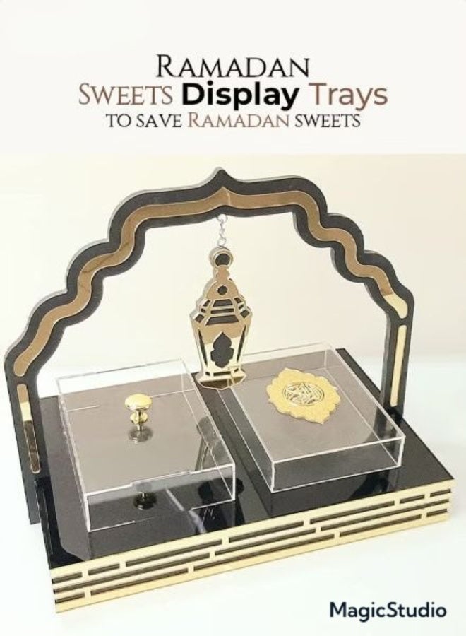 عربست صينية زينة رمضانية، أطباق تقديم حلويات رمضان مبارك، أطباق مزينة بالهلال