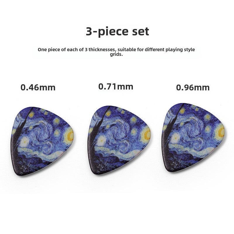 Generic Colorful Starry Sky Guitar Picks 0.46 0.71 0.96mm 0.46/0.71/0.96mm 