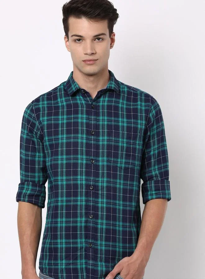 Take Two Men Slim Fit Checkered Casual Shirt By HardSoda