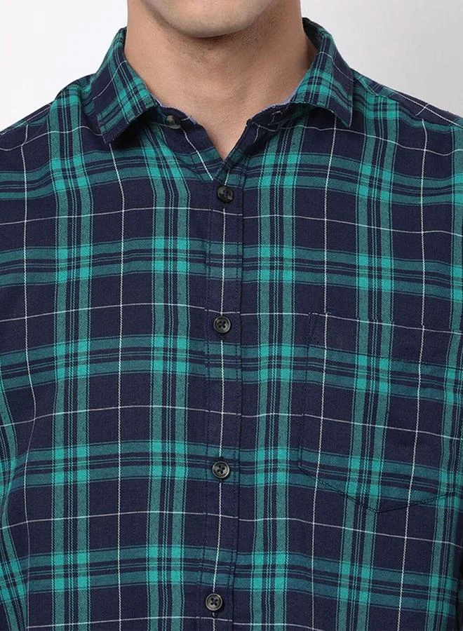 Take Two Men Slim Fit Checkered Casual Shirt By HardSoda