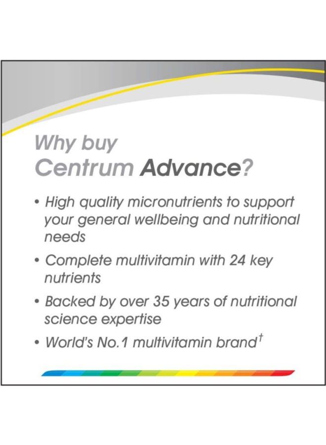 Centrum Advance Multivitamin And Mineral Food Supplement - 100 Tablets - Image 3