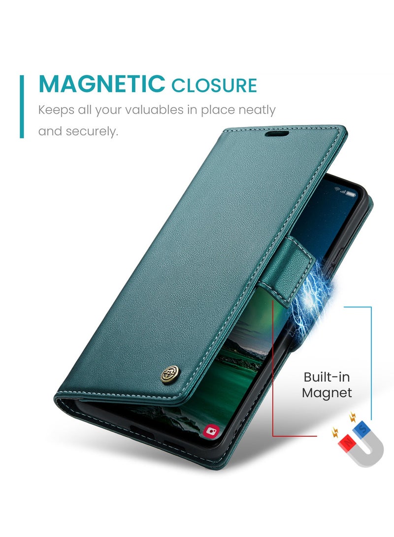 CaseMe For Samsung Galaxy A56 Cover, Soft PU Leather Shockproof Mobile Phone Wallet Case, Full Body Protective Flip Cover Magnetic Adsorption Back Cover  - Image 3