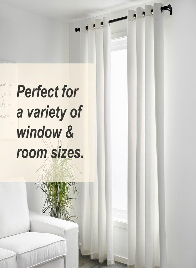 SOMINS 1 Inch Curtain Rods for Windows 28 to 48, Outdoor Industrial Adjustable Drapery Rods, Indoor Rustic Curtain Pole with Brackets, Black, 28"-48" - Image 2
