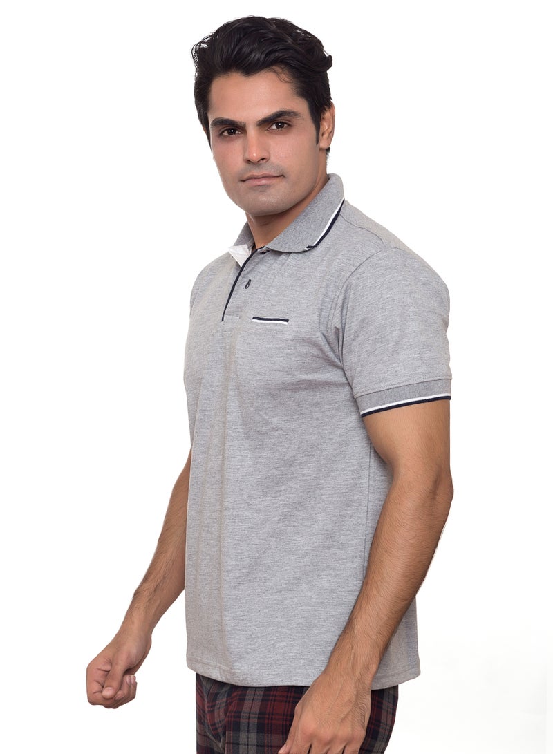 SANTHOME Men's Dry n Cool Polo Shirt for Office Gym Daily Use Comfort Wear  - Image 1