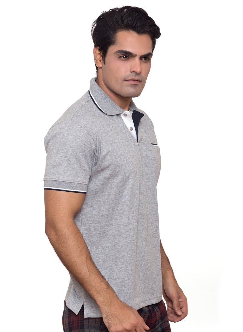 SANTHOME Men's Dry n Cool Polo Shirt for Office Gym Daily Use Comfort Wear  - Image 3