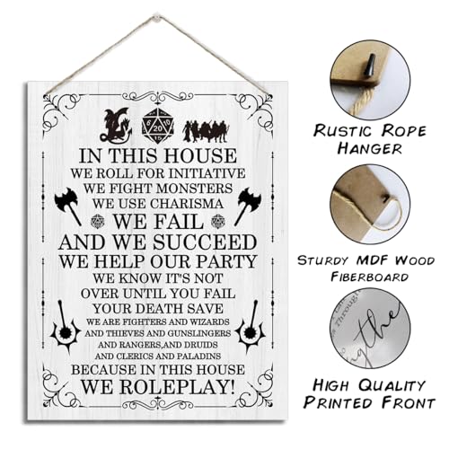 ZPPRJF Dungeons And Dragons Decor, Dungeons And Dragons Gifts, Dragon Wall Decor, Dragon Room Decor, Rustic Farmhouse Home Decor, Hanging Wall Art Decor, Home Decor for Front Door - Image 2