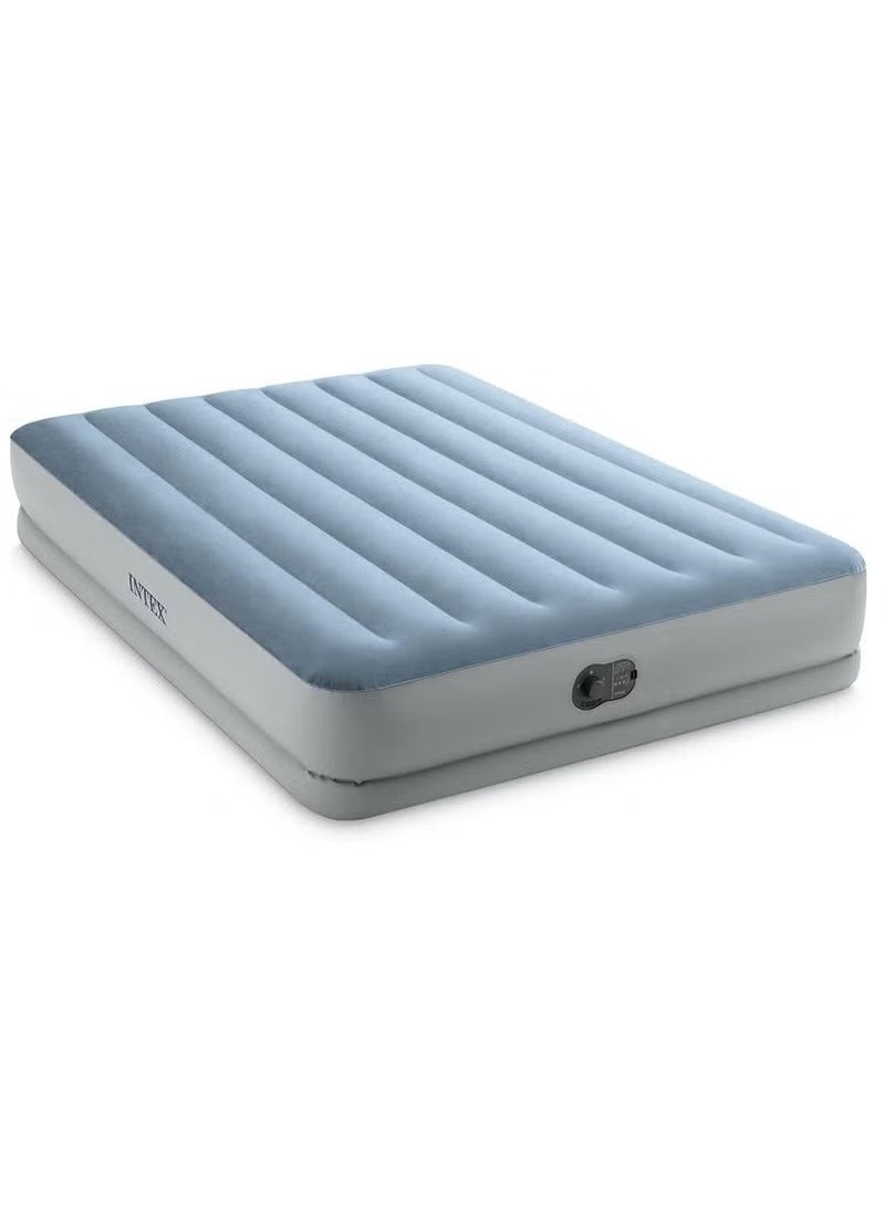 TIGER Dura-Beam Plus Comfort Queen Air Bed | High-Rise Inflatable Mattress with Built-In Electric Pump & USB Fast-Fill Support | 203x152x36CM Queen Size Airbed for Travel, Home & Camping | Fiber-Tech Durable Construction | Soft Plush Top for Comfort - Image 1