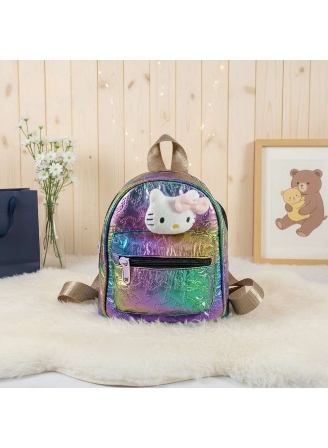 حقيبة ظهر صغيرة للأطفال من كاناز بتصميم أرنب لطيف | حقيبة مدرسية خفيفة الوزن من الجلد الصناعي للبنات | حقيبة نهارية صغيرة لرياض الأطفال والسفر، حقيبة تيدي B3496 (لون مختلط) - Image 3