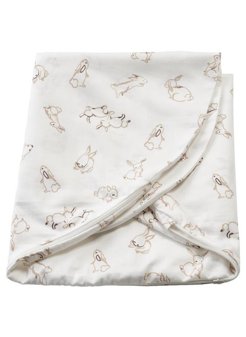 Cover For Nursing Pillow, Rabbit Pattern/White, 60X50X18 Cm