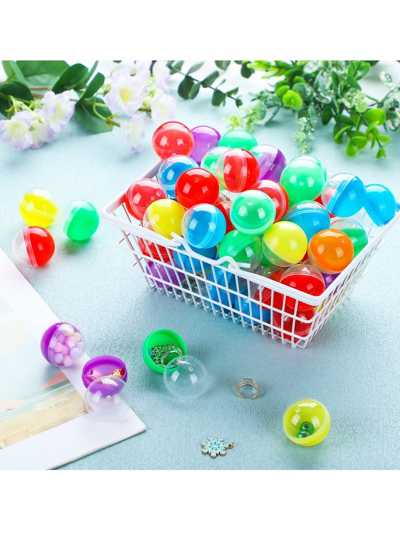 150 Pcs Gumball Vending Machine Capsules - Empty Clear Colored Round Containers Random Colors Plastic Containers Toy for Candy Party Favor Prizes and Party Favors 1.3 Inch - Image 5