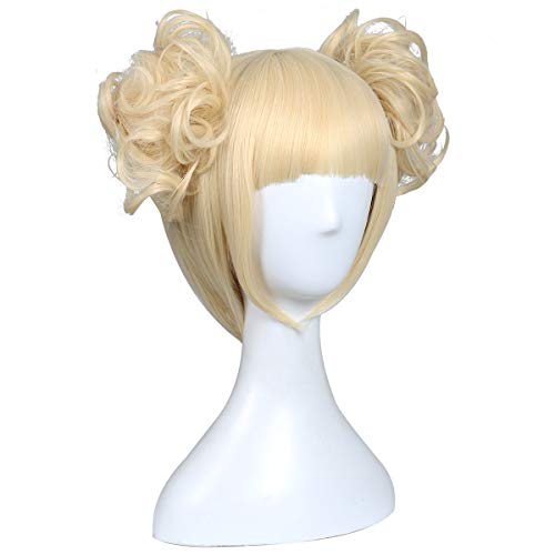ColorGround Blonde Cosplay Wig and 2 Detachable Buns with Clips - Image 2