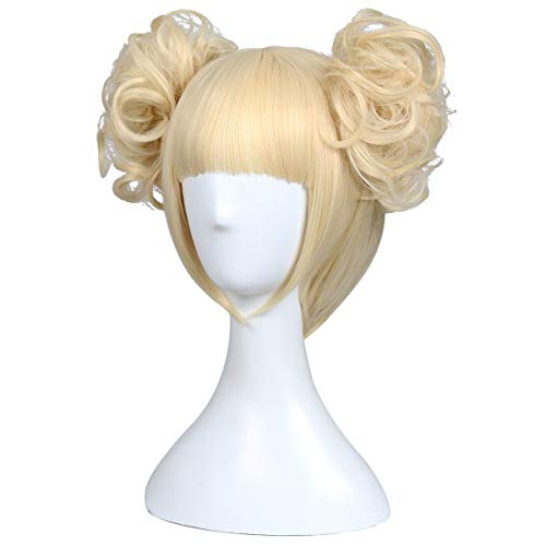 ColorGround Blonde Cosplay Wig and 2 Detachable Buns with Clips - Image 4