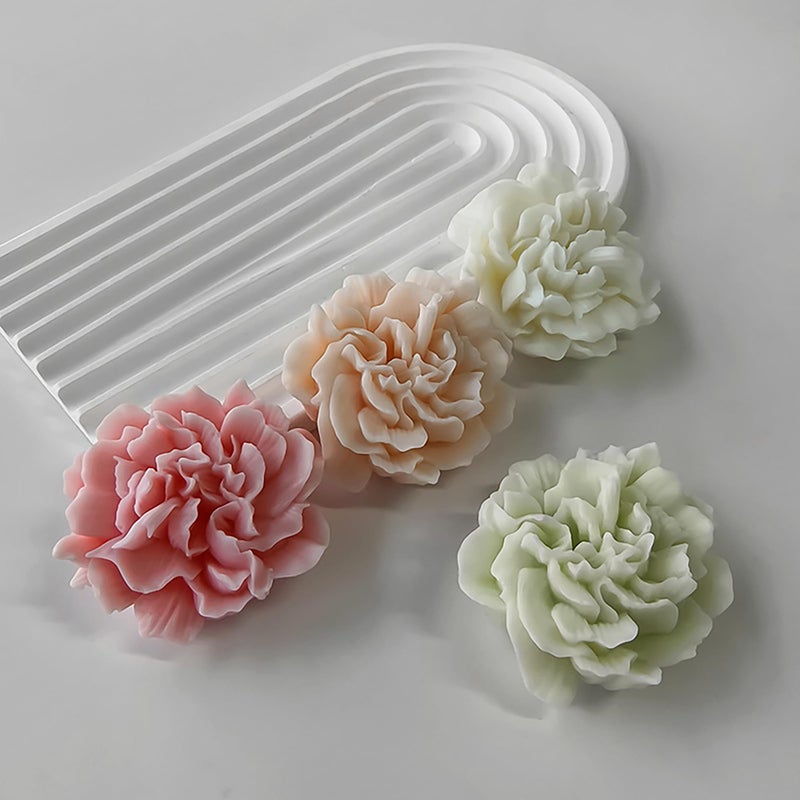 ESEDAGE Flower Molds Flower Peony Resin Mold - Resin Casting Silicone Molds for Home Decor & Candle Making Wave Spiral Mold - Image 1