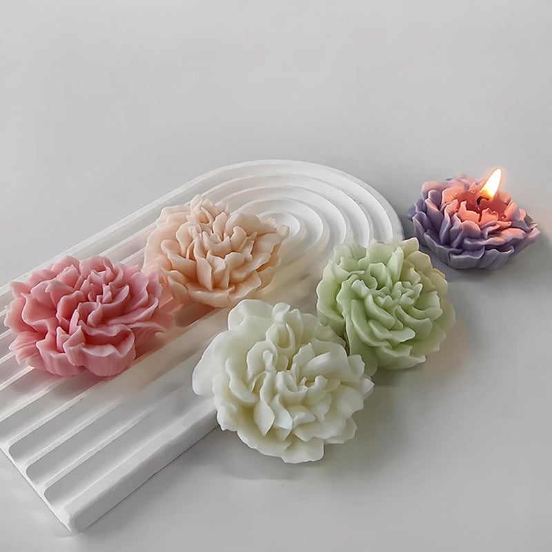 ESEDAGE Flower Molds Flower Peony Resin Mold - Resin Casting Silicone Molds for Home Decor & Candle Making Wave Spiral Mold - Image 4