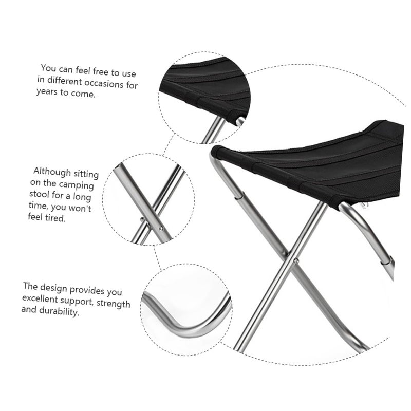 Lightweight Foldable Aluminum Alloy Fishing Chair for Outdoor Camping Travel - Image 3