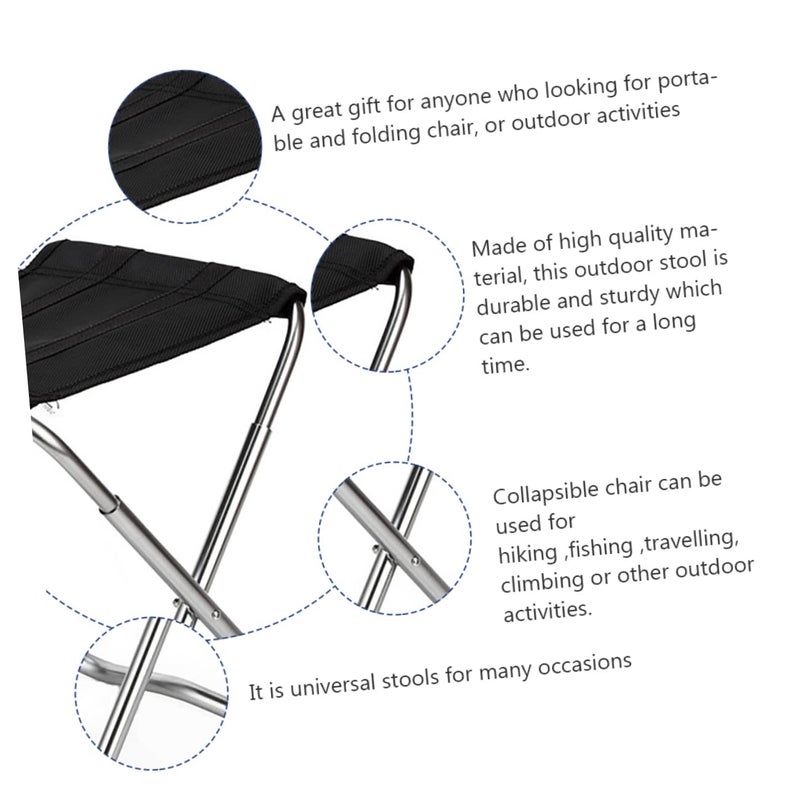 Lightweight Foldable Aluminum Alloy Fishing Chair for Outdoor Camping Travel - Image 4