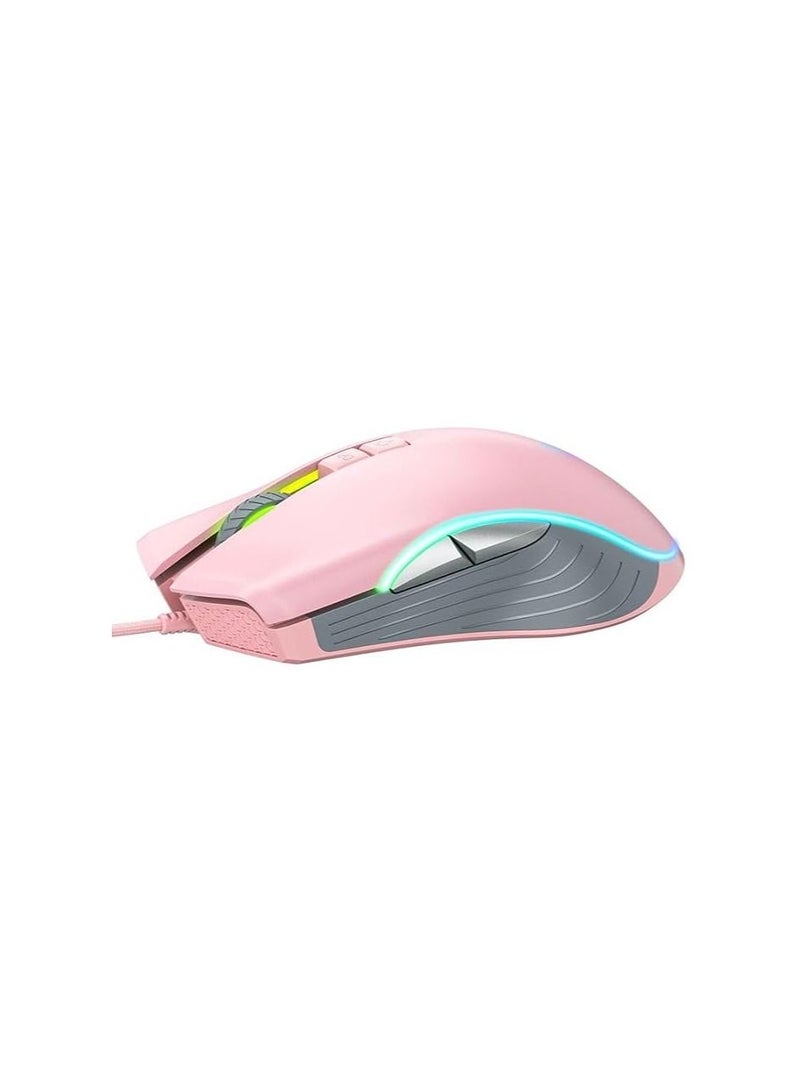 ONIKUMA CW908 Pink Wired Gaming Mouse PC RGB 7 Keys 7200 DPI Adjustable Ergonomic USB Girls gamer mouse For Laptop Home Office