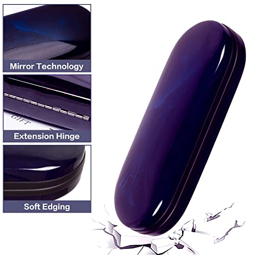 Vemiss Hard Shell Eyeglass Cases, Lightweight Portable Glasses Case for Women Men (A-Blue Purple) - Image 4