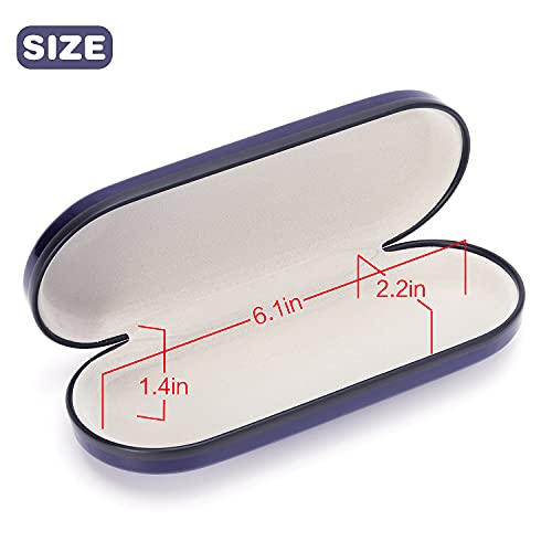 Vemiss Hard Shell Eyeglass Cases, Lightweight Portable Glasses Case for Women Men (A-Blue Purple) - Image 3