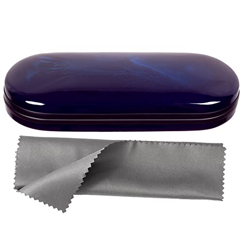 Vemiss Hard Shell Eyeglass Cases, Lightweight Portable Glasses Case for Women Men (A-Blue Purple) - Image 1