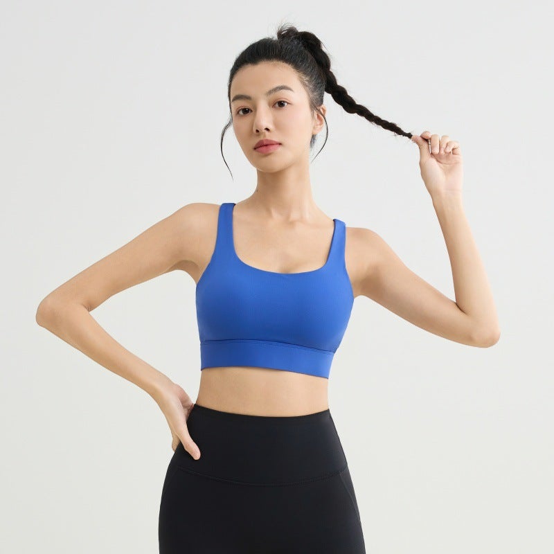 Bra Running Vest Fitness Sports Bra Push-Up Naked Feeling Quick-Drying Integrated Chest Pad Yoga Bra Sports Style - Image 3