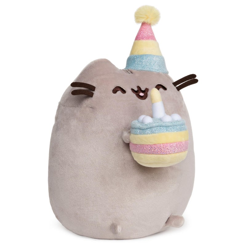 GUND Pusheen Birthday Cake Plush Stuffed Animal Cat, 9.5" - Image 2