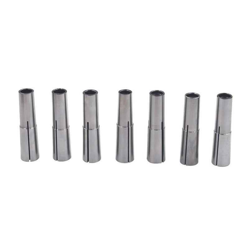 findmall 7Pcs 2 MT Collet Set 18 12 2MT MT2 316 14 38 Round Chuck