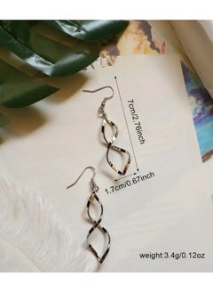 Home Clearance Sale Bold Twisted Wave Dangle Earrings - Chic & Simple Design for Casual Attire, Parties, and Gifts  - Image 5