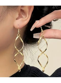 Home Clearance Sale Bold Twisted Wave Dangle Earrings - Chic & Simple Design for Casual Attire, Parties, and Gifts  - Image 4
