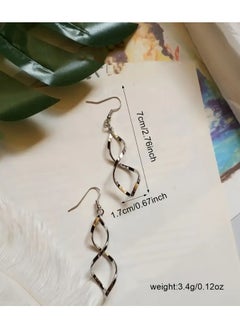 Home Clearance Sale Bold Twisted Wave Dangle Earrings - Chic & Simple Design for Casual Attire, Parties, and Gifts  - Image 2