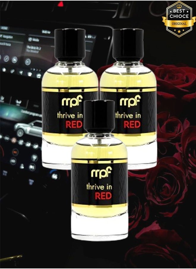 mpf - 3 Pieces Thrive In Red Perfume 100ml EDP - Image 1
