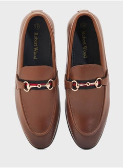Robert Wood Webbing Detail Formal Loafer Slip Ons  - Image 4