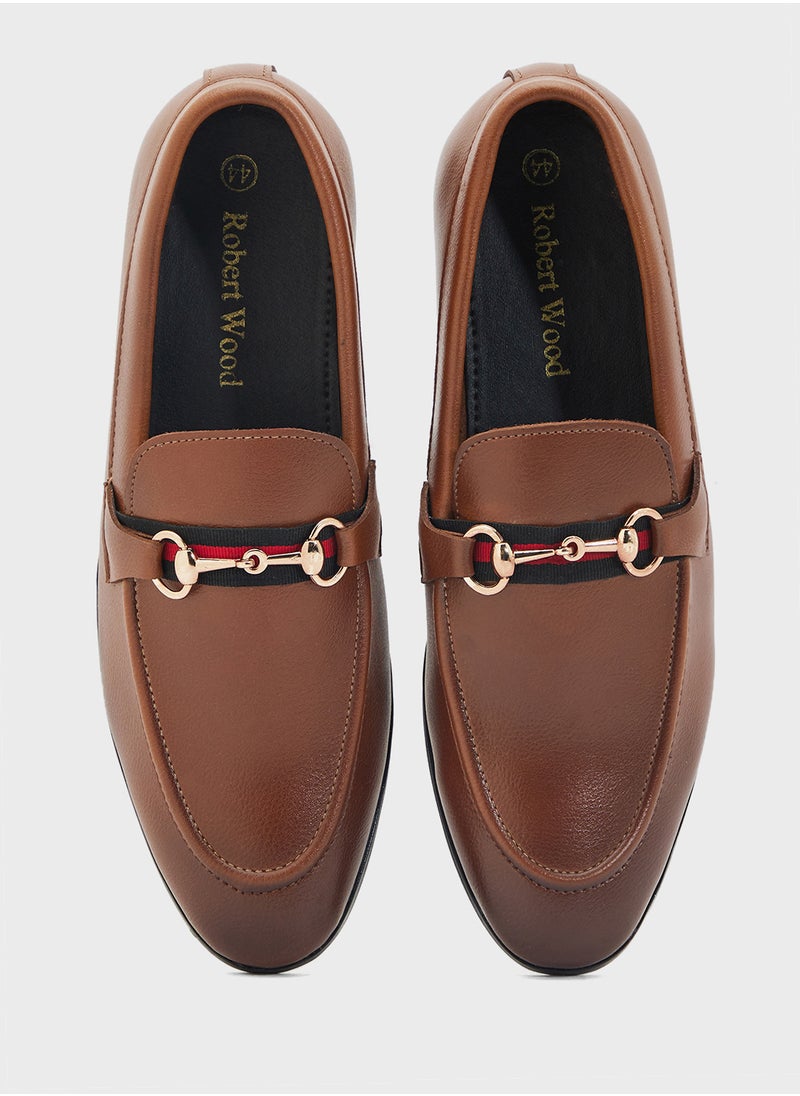 Robert Wood - Webbing Detail Formal Loafer Slip Ons - Image 1