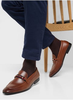 Robert Wood Webbing Detail Formal Loafer Slip Ons  - Image 5