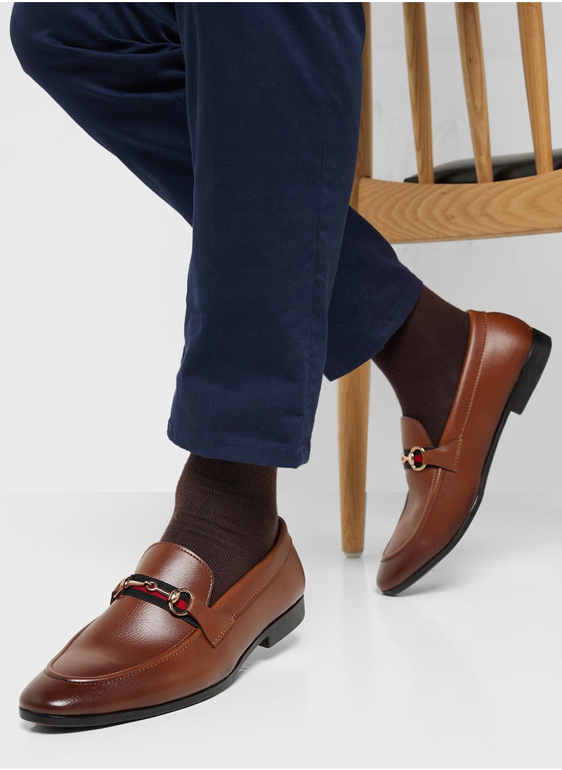 Robert Wood - Webbing Detail Formal Loafer Slip Ons - Image 1