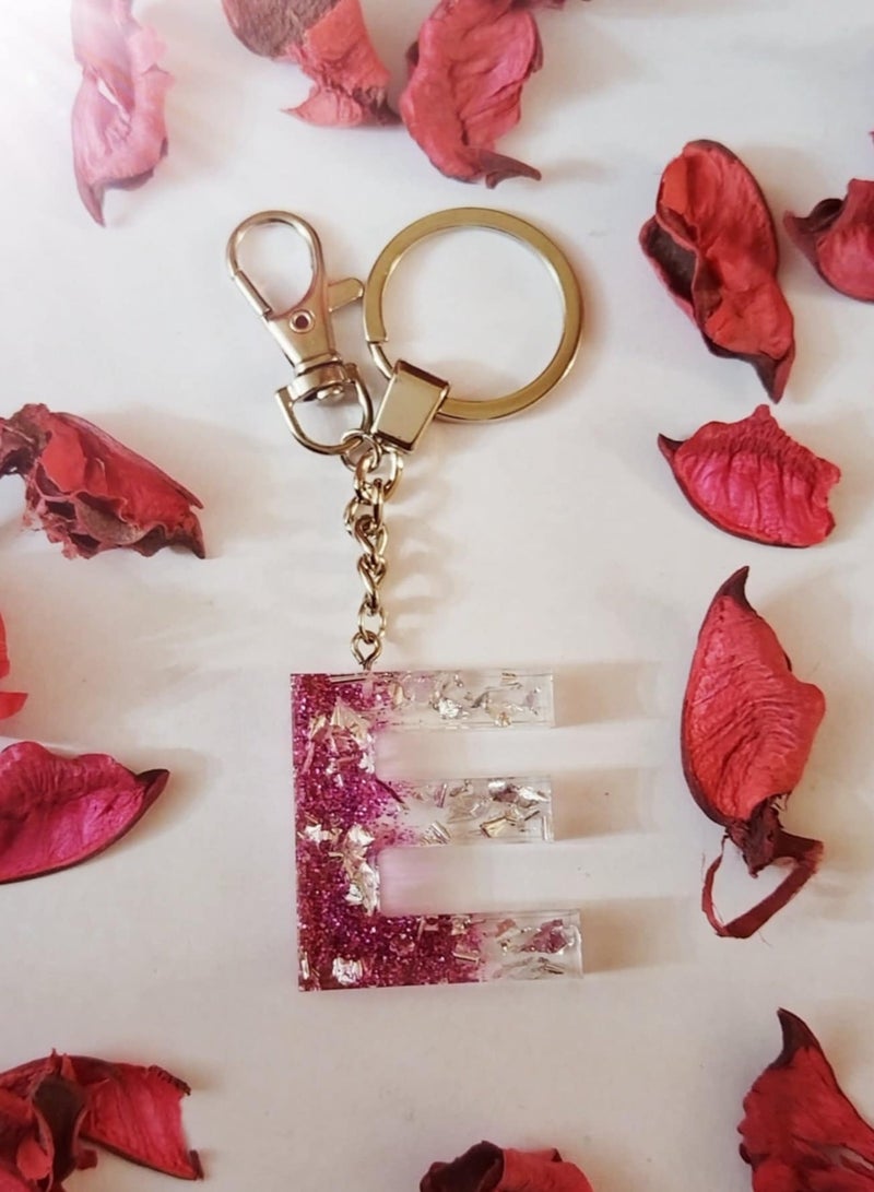 RA accessories Handmade Rezen Keychain Letter E-Suitable For Bag - Image 1